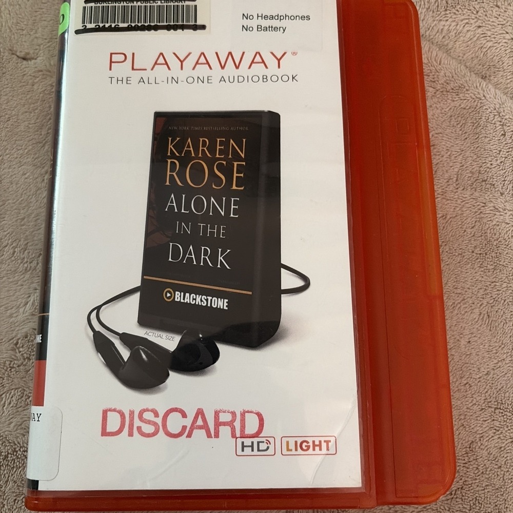 Playaway Audiobook Audio Book Ex Library - Alone In The Dark By Karen Rose